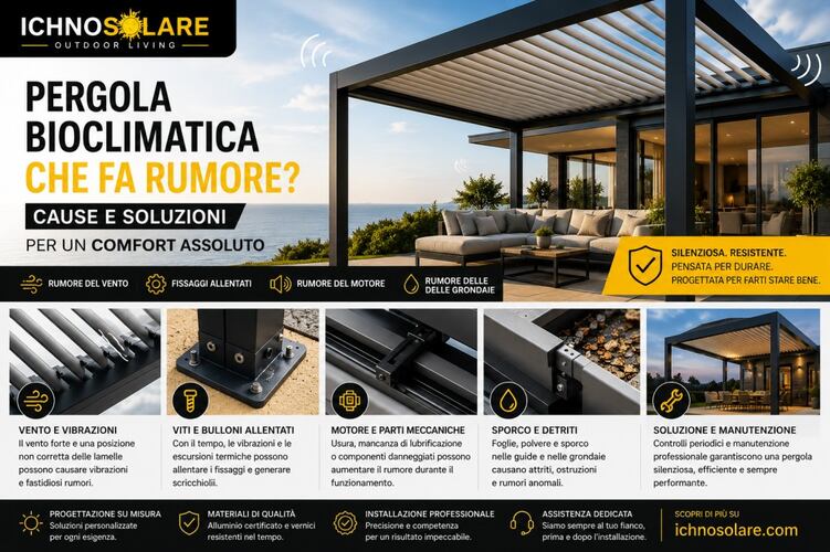 Pergola Bioclimatica che Fa Rumore Cause e Soluzioni Ichnosolare